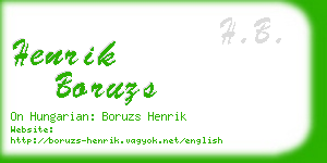 henrik boruzs business card